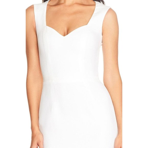 DRESS THE POPULATION Elle Sheath Dress Off White Medium NEW - Picture 6 of 10